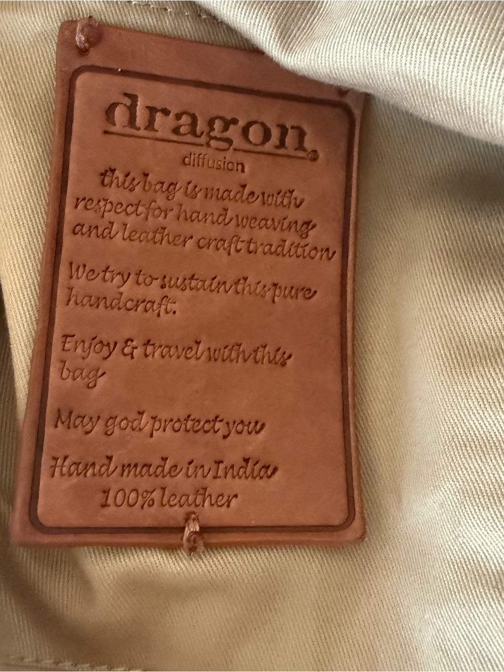 Dragon Diffusion Big Bucket Big In Tan EUC - Picture 7 of 10